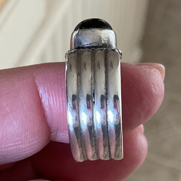 Sterling Silver 925 Black Onyx ring Size US 8.5 - Picture 6 of 13